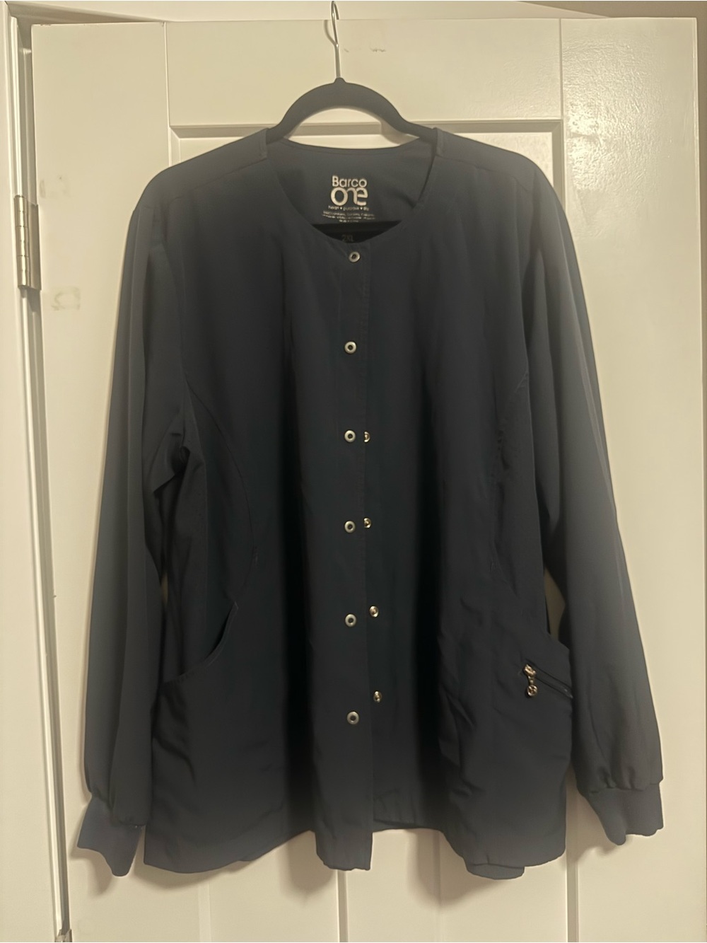 Barco Uniforms Navy Snap-Front Utility Jacket